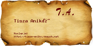 Tisza Anikó névjegykártya