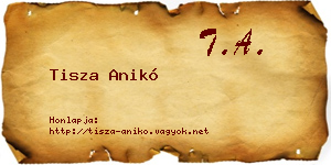 Tisza Anikó névjegykártya